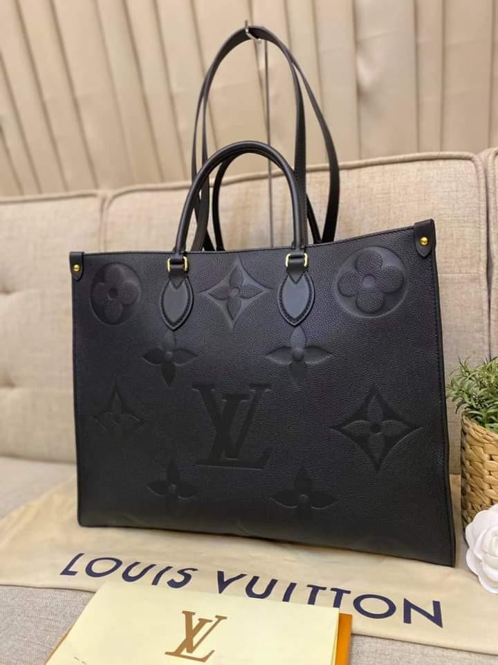 LV On The Go GM Monogram Empreinte Leather Black 2020, Luxury