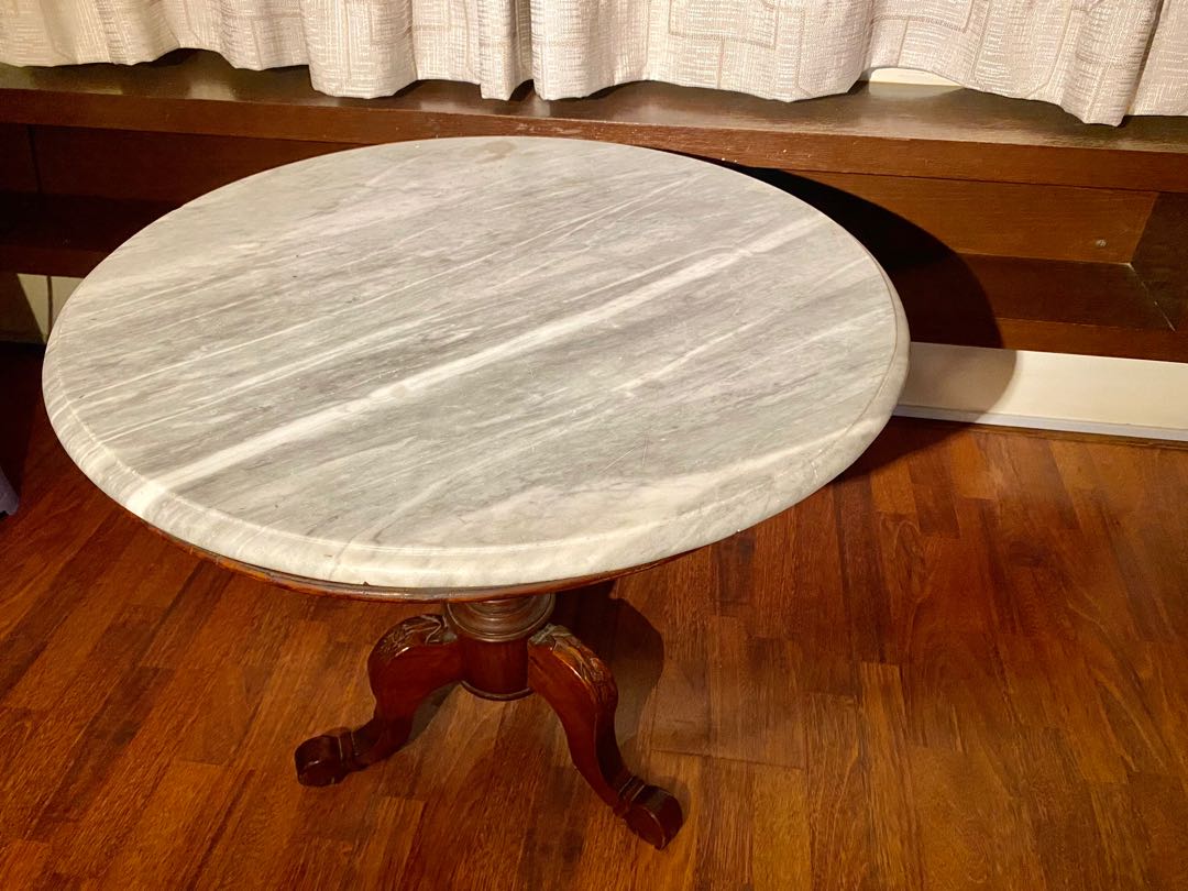 marble table wood base