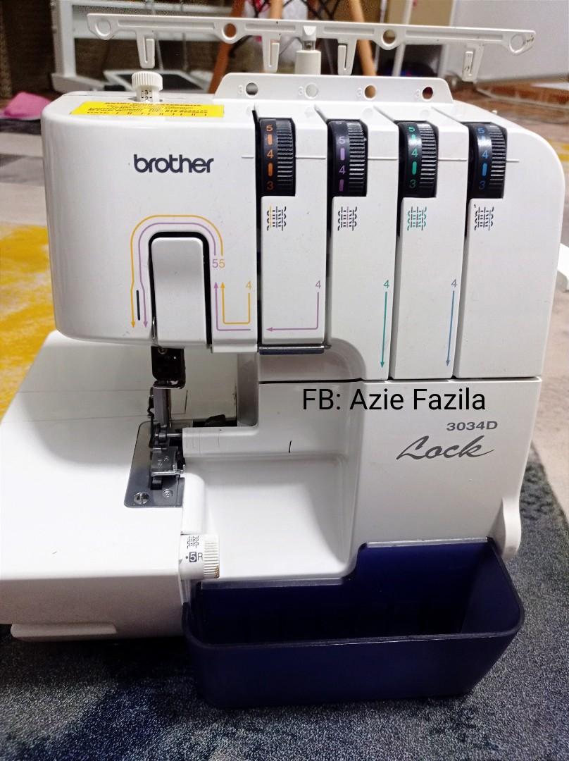 Mesin Jahit Tepi Portable Brother 3034d Home Furniture Others On Carousell