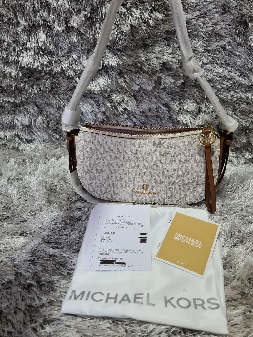 Michael Kors camden small pochette bag, Luxury, Bags & Wallets on Carousell