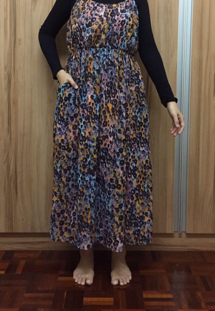Monki Leopard print Maxi Dress Women s Fashion Dresses Sets Dresses on Carousell