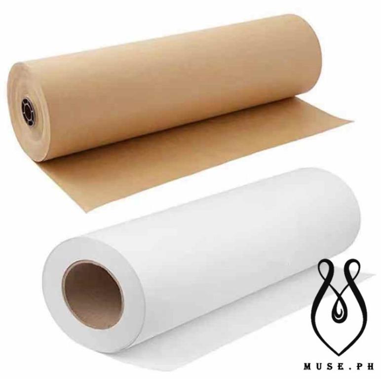 MUSE.PH Brown /White kraft Paper Roll Wedding Party Home decoration Natural  Recycled Paper Perfect for Crafts Art Small Gift Wrapping