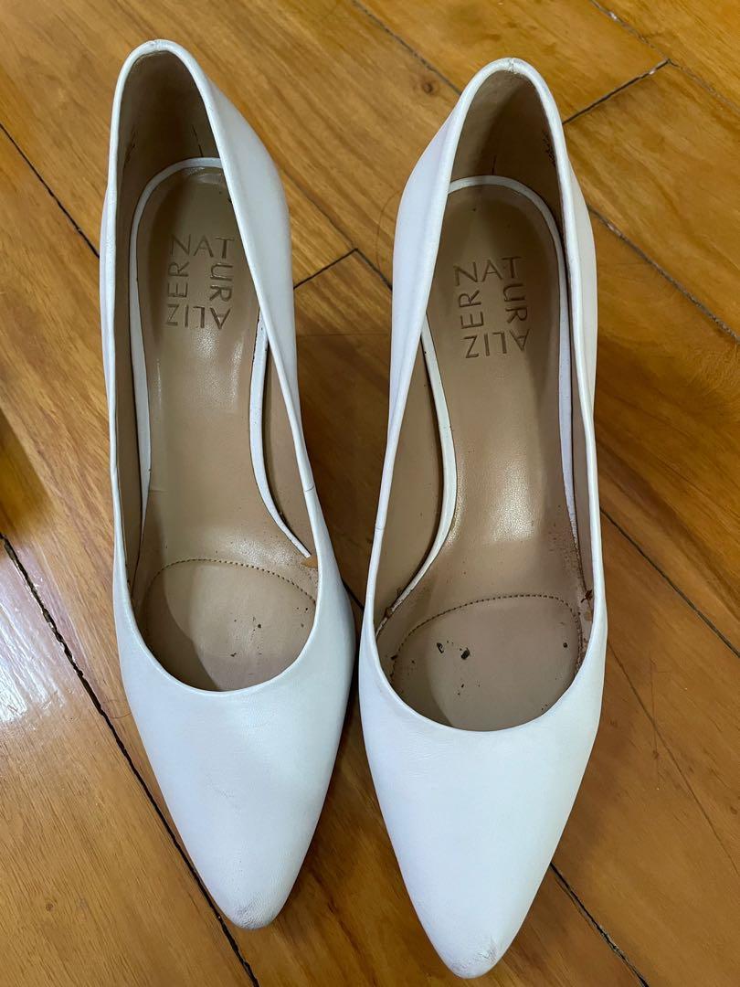 Naturalizer white heels clearance