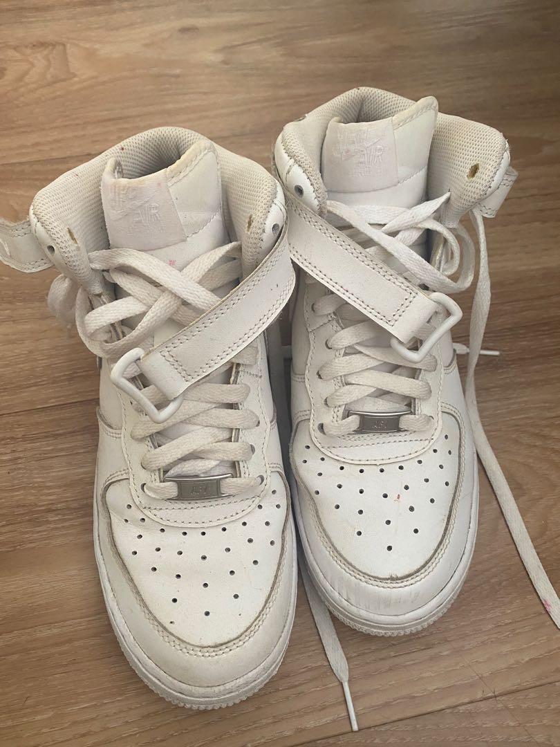 Nike Air Force 1 White High, Women's Fashion, Footwear, Sneakers on  Carousell