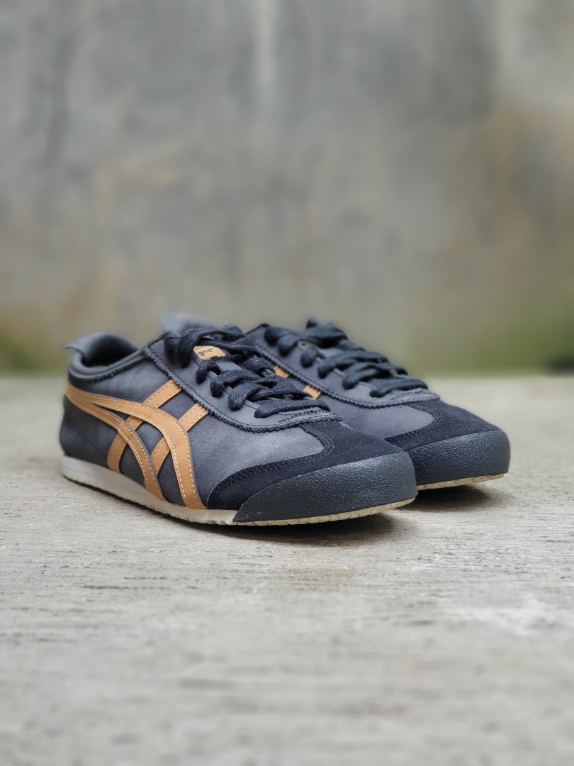 Onitsuka tiger mexico Black Caravan Nubuck Fesyen Pria Sepatu