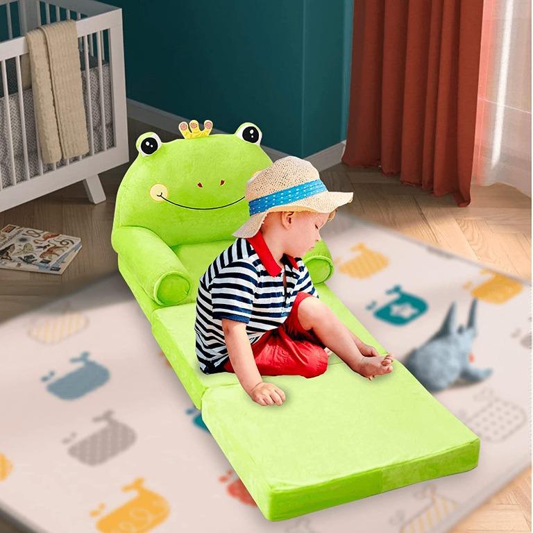 Plush Foldable Kids Sofa Backrest Chair Cute Cartoon Lazy Sofa