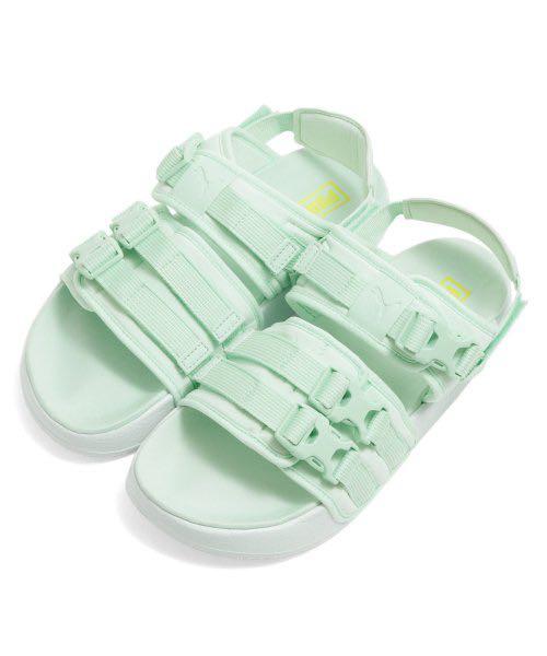 PUMA Leadcat YLM 19 'Fair Aqua' 薄荷綠魔鬼氈休閒涼鞋拖鞋, 她的時尚 - Main Image