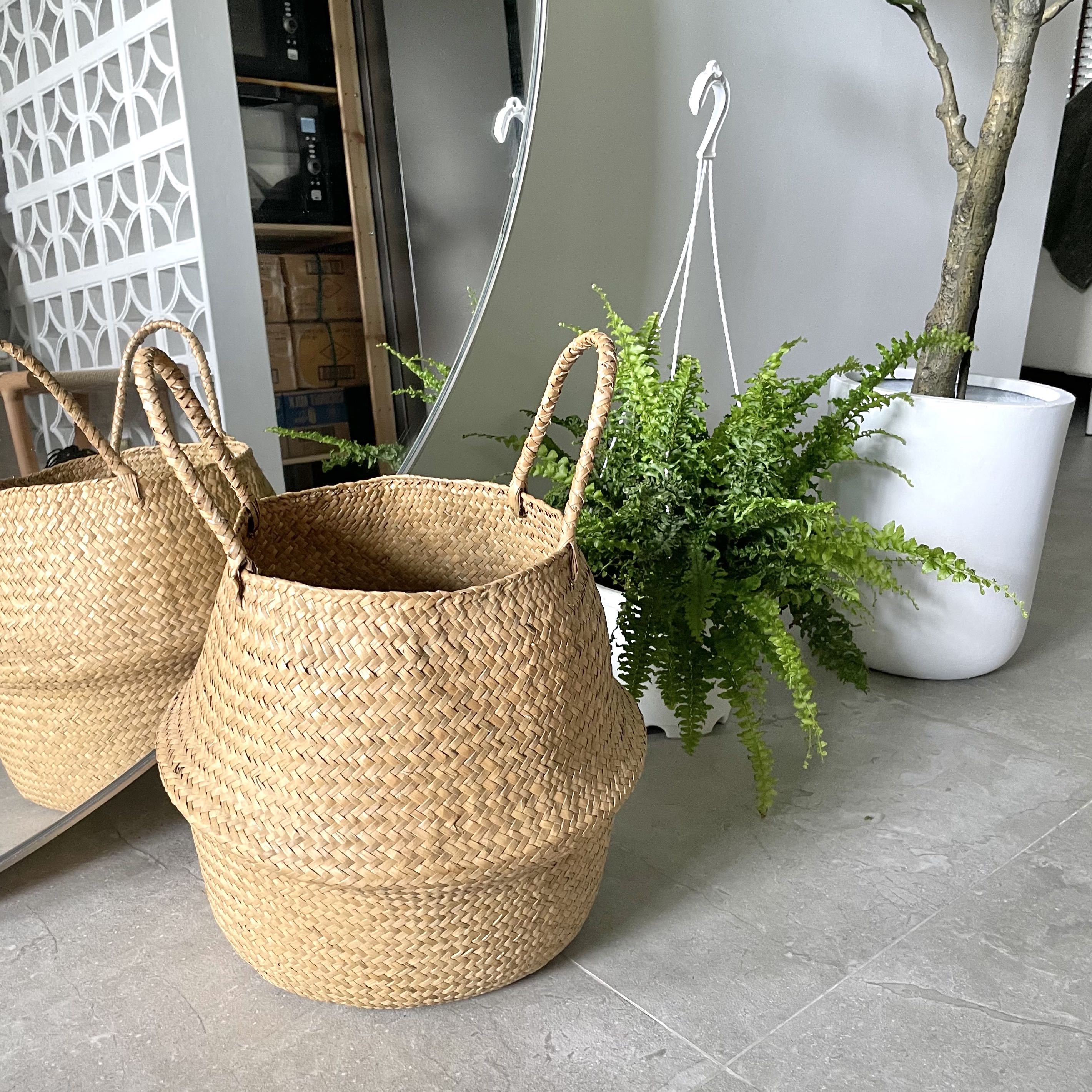 Rattan Planter Woven Basket, Furniture & Home Living, Gardening