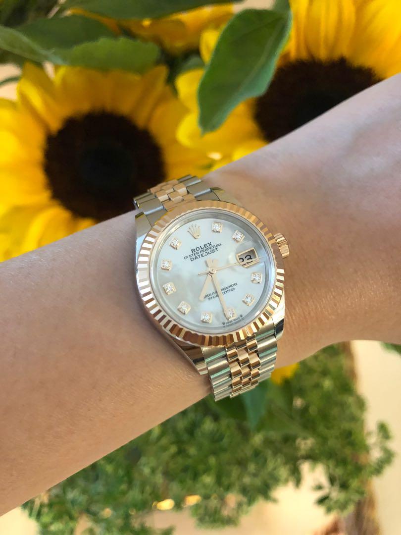 Rolex Datejust 28mm Mother of pearl dial Rose gold