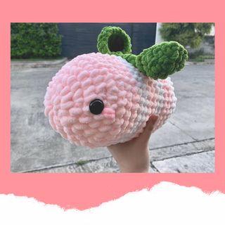 Strawberry Bee Plushie Handmade Crochet