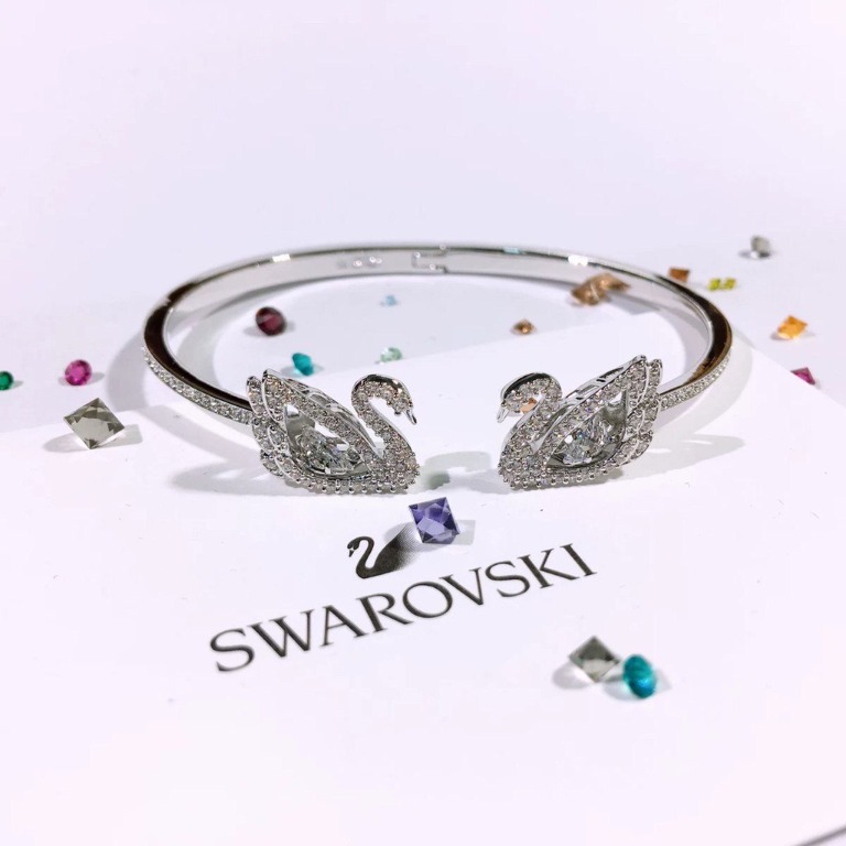 Swarovski double best sale swan bracelet