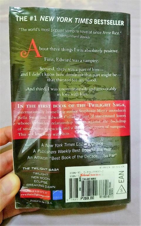 Twilight by Stephenie Meyer (Category: Storybooks) located in Antipolo. Submitted by kdens21 (Listing ID 1097442460, Image 3). Description: Twilight by Stephenie Meyer Movie Cover Message for more pictures. Thanks. .