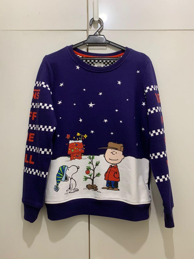 x Peanuts Christmas Crew Sweatshirt, Women's Fashion, Clothes, Outerwear on Carousell