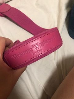 西木夫人Vivienne westwood粉紅布belt 腰帶64200166932994110