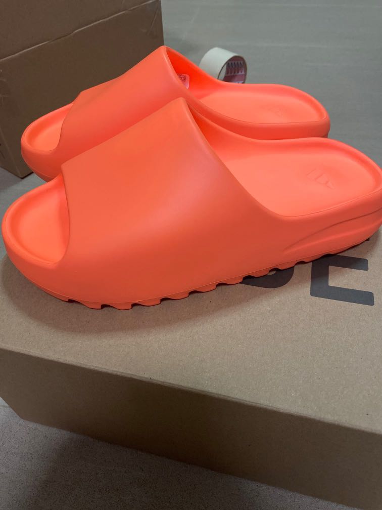 flame yeezy slides