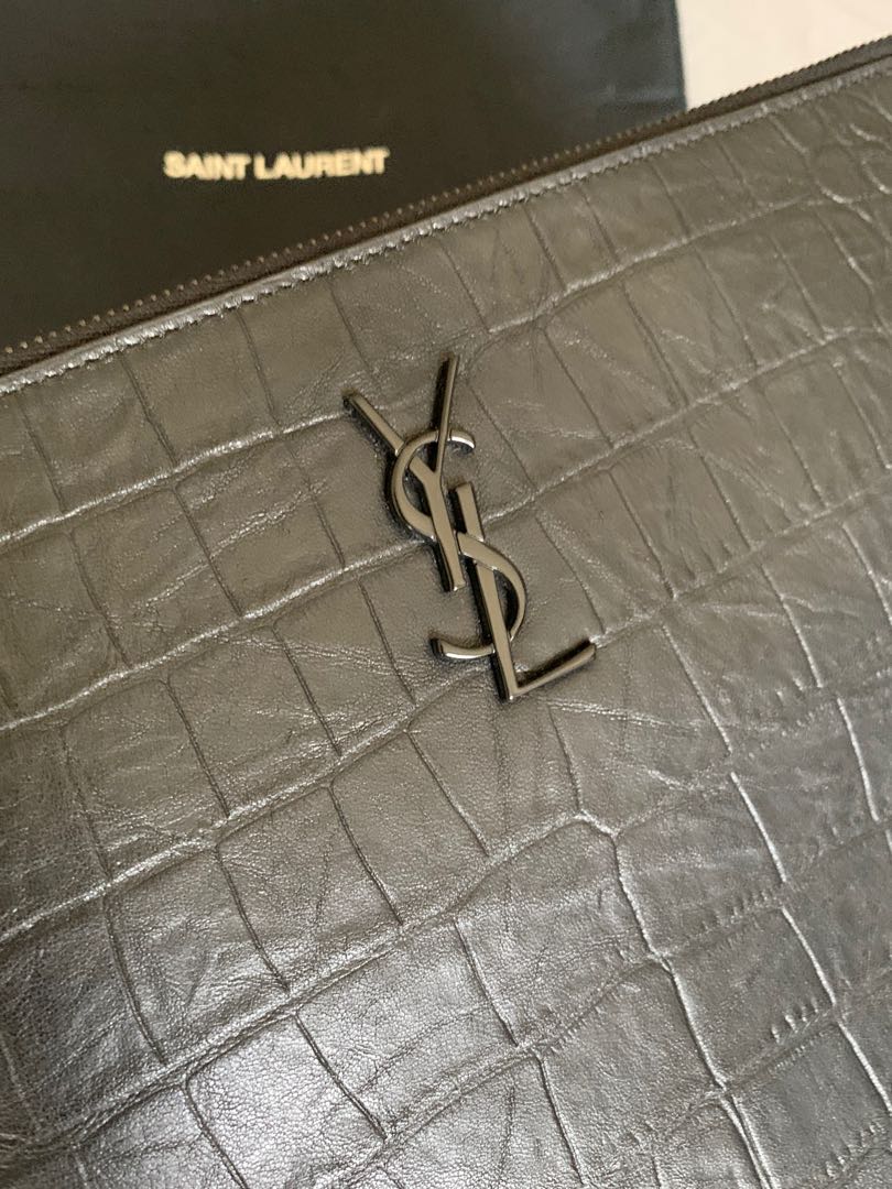 Ysl new arrivals clutch crocodile