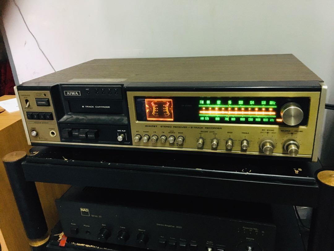 国産HOT】 AIWA ラジオ 8track 付アンプ xMdWf-m74522495067