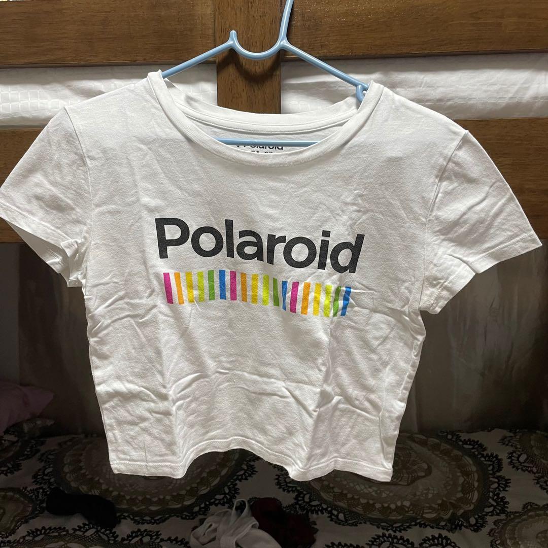 ASOS Cropped Polaroid logo tshirt Women s Fashion Tops Shirts