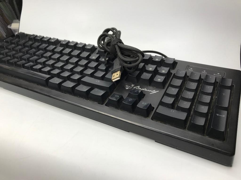 BADWOLF PLUNGER GAMING KEYBOARD LED, USB PORT, WIRED, BLACK, USED ...