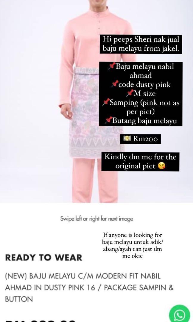 Baju Melayu Nabil Ahmad Men S Fashion Clothes Tops On Carousell