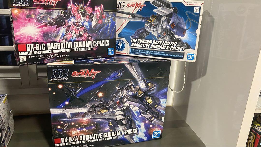 Free Delivery Bandai Hguc Rx 9 Narrative Gundam A Packs B Packs C Packs Hobbies Toys Toys Games On Carousell