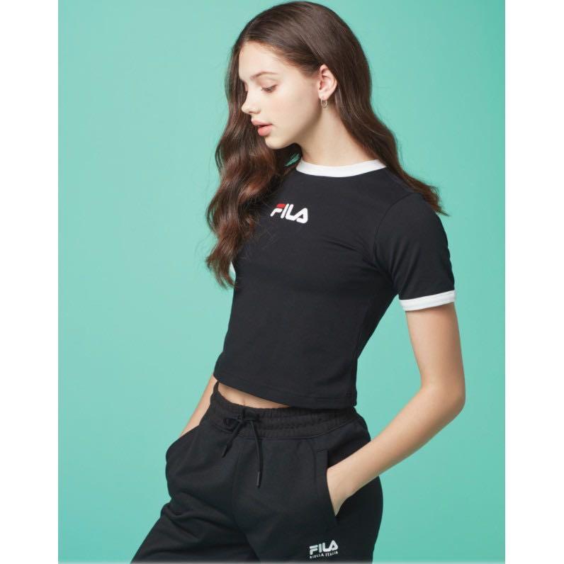 Fila crop top black store