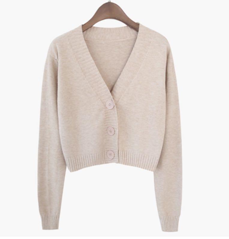 ladies short white cardigan