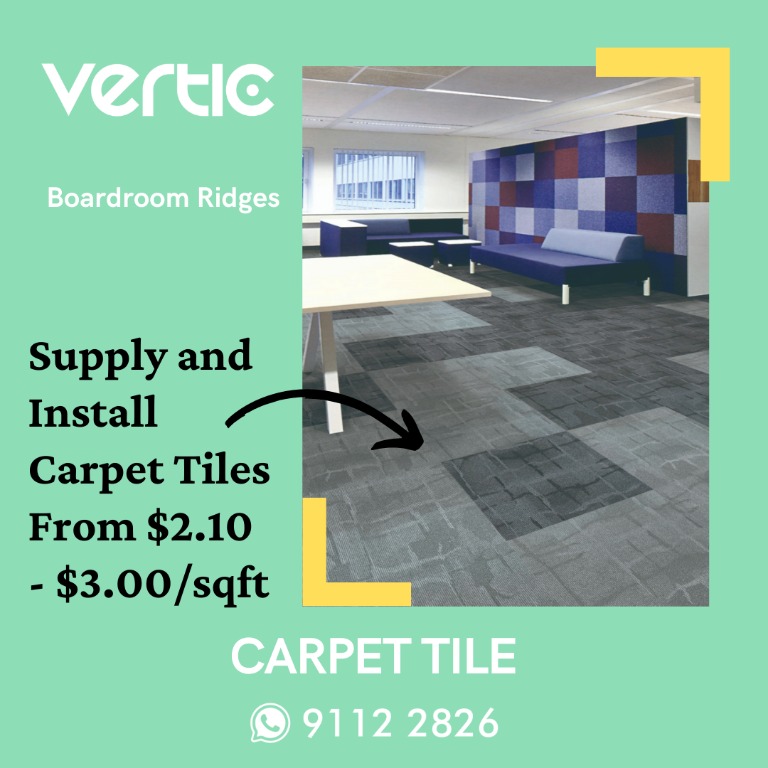 Boardroom Ridges Carpet Tile for Home, Office & Commercial, Furniture