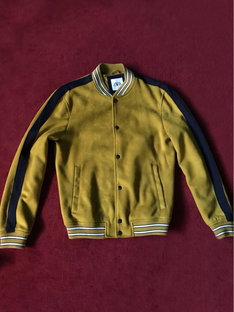 Yellow bomber jacket zara on sale