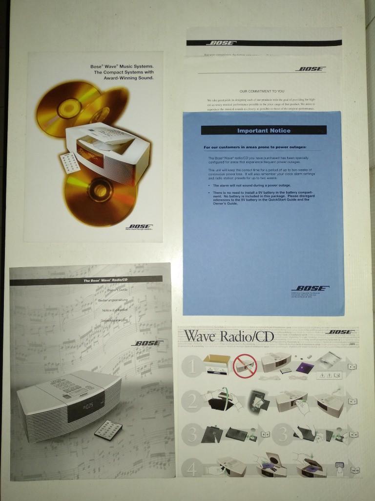 Bose Wave Cd Radio player user manual guide63848393495939110