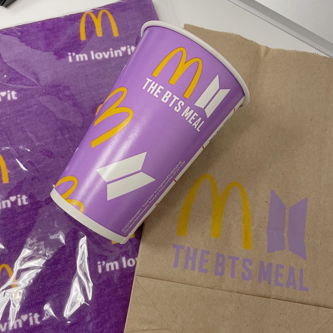 Bts餐 Bts Meal 全新杯 紙袋 毛巾 韓流 Carousell