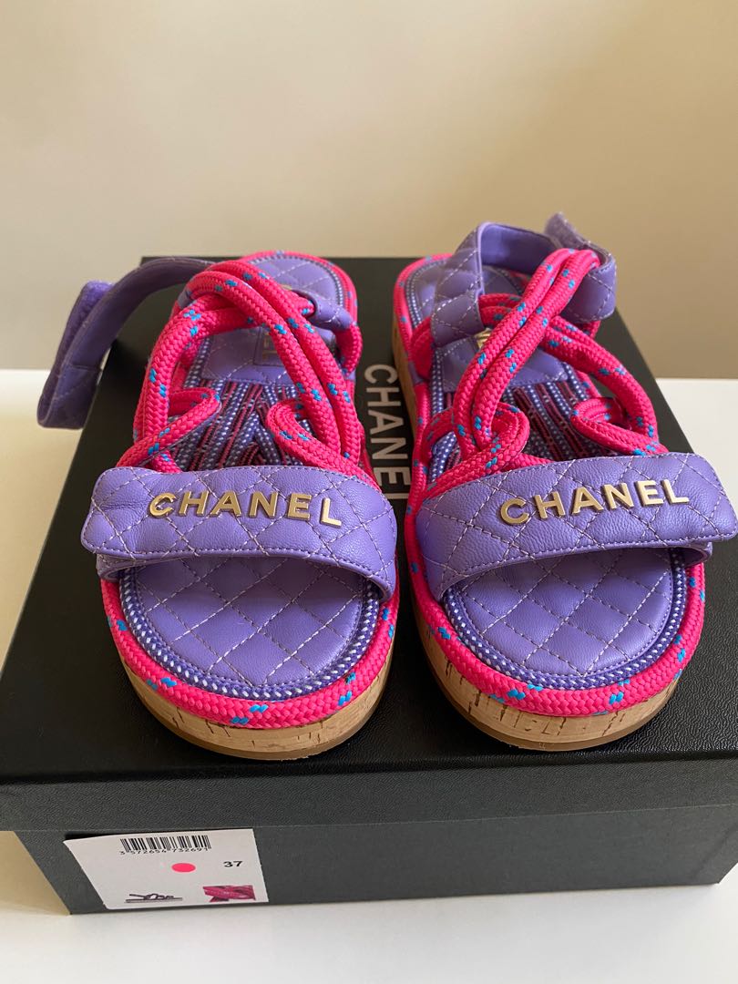 Mules Chanel Purple size 37 IT in Plastic - 35760124