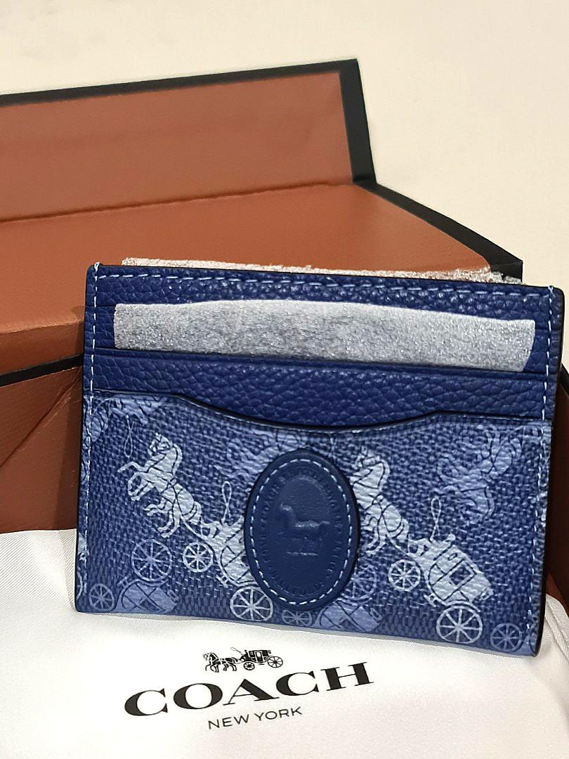 Coach Card Case With Horse And Carriage Print Archive Patch Father s Day Deal