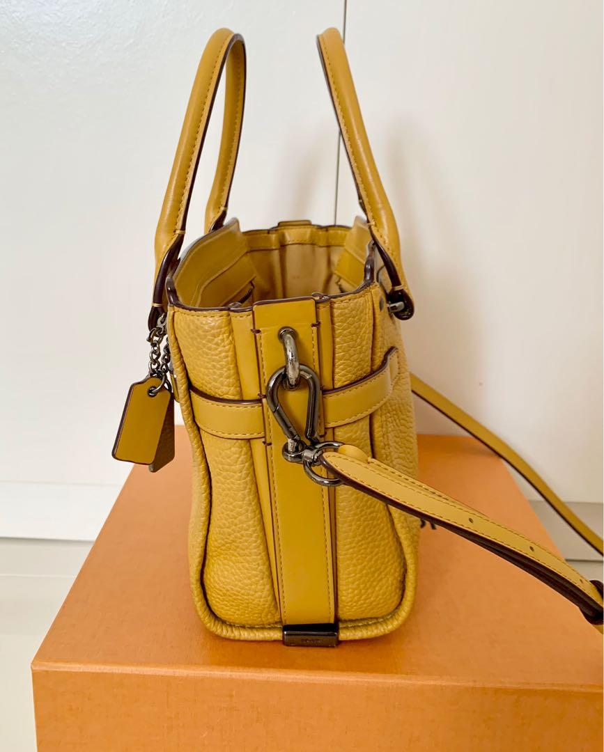 Coach yellow sling sales bag