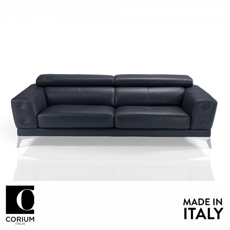 Corium Italian Full Leather Sofa In, Italian Leather Sofa Singapore
