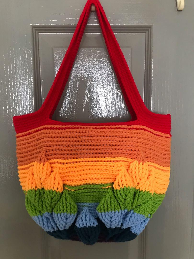 3d leaf crochet best sale bag free pattern