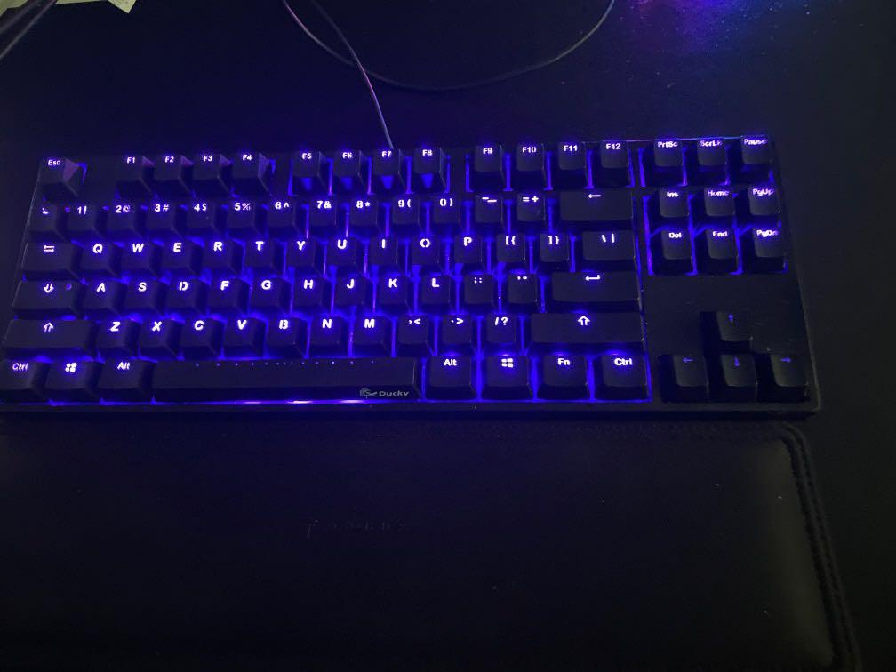 Ducky One Tkl Blue Led Lights Cherry Mx Blue Computers Tech Parts Accessories Computer Keyboard On Carousell