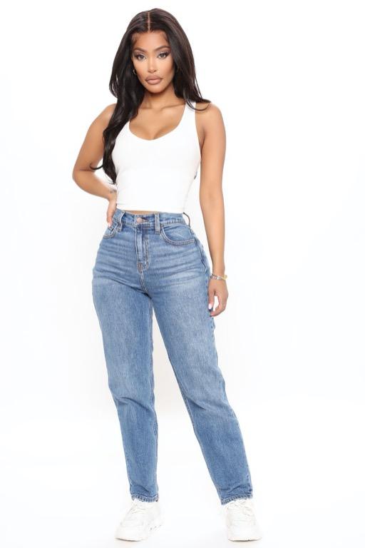 Fashion Nova I Got It From My Mama Mum Jeans Women s Fashion Bottoms Jeans Leggings on Carousell
