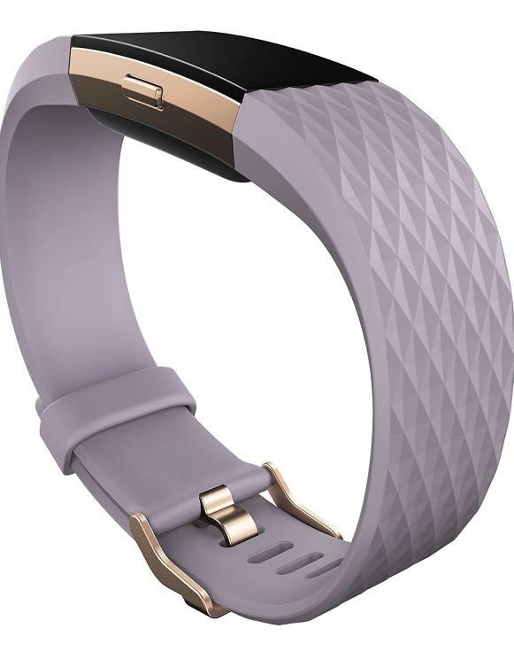Fitbit Charge 2 Special Edition Lavender Rose Gold 2 sets of extra band Mobile Phones Gadgets Wearables Smart Watches on Carousell