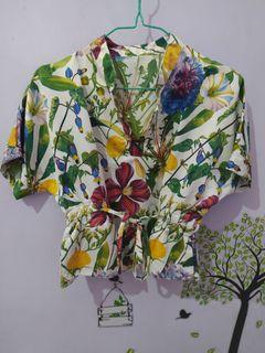 Flower Satin Crop Top