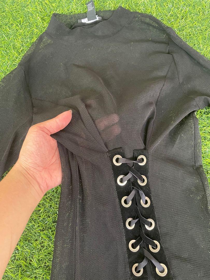 Forever 21 Black Mesh Dress (Category: Dresses) located in Quezon City. Submitted by chamloved (Listing ID 1091908422, Image 3). Description: Forever 21 black mesh dress used only once! P200 IG: chamloved.