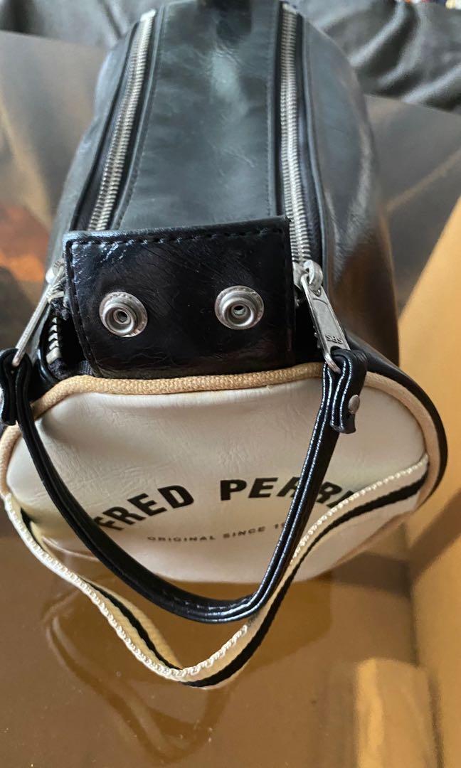 Fred perry saffiano barrel bag sale