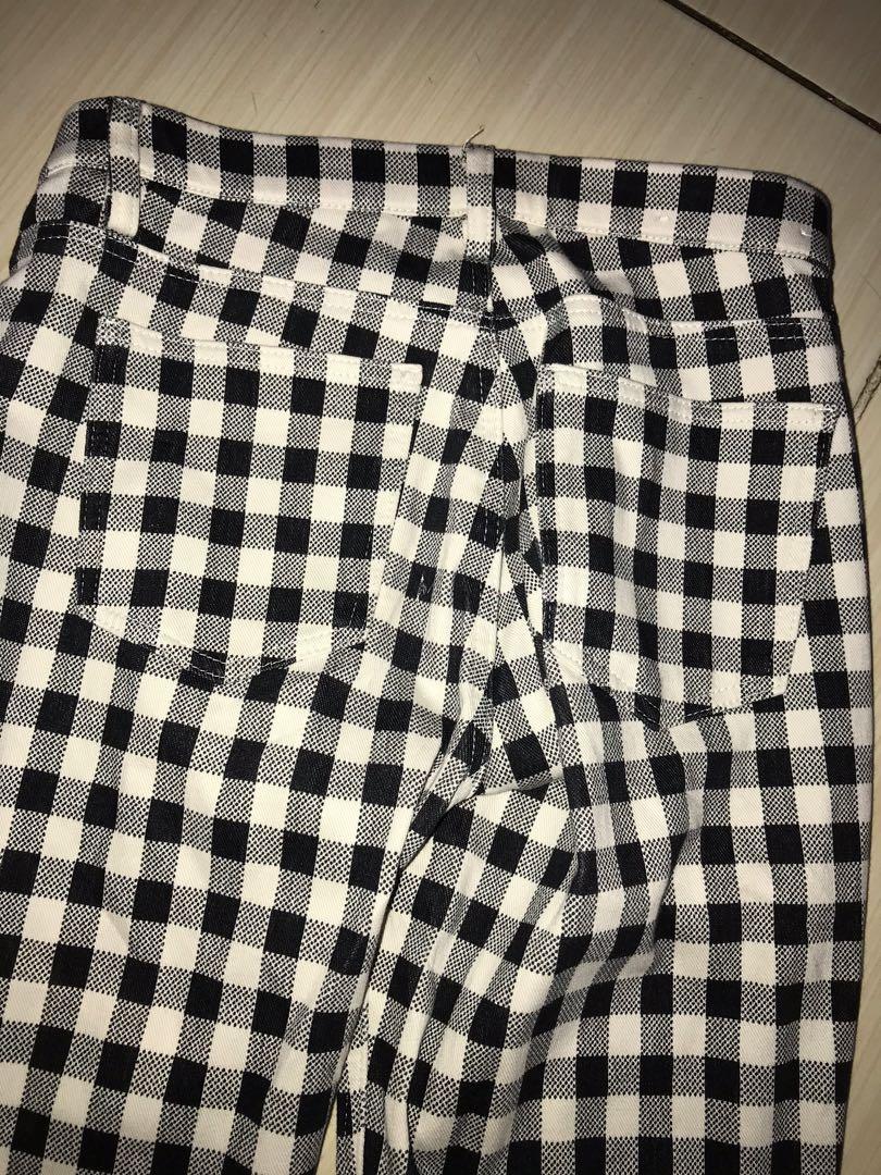gingham pants, Fesyen Wanita, Pakaian 
