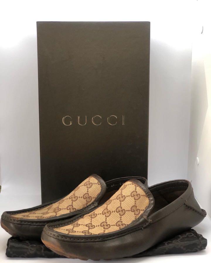 Gucci monogram loafers mens sale