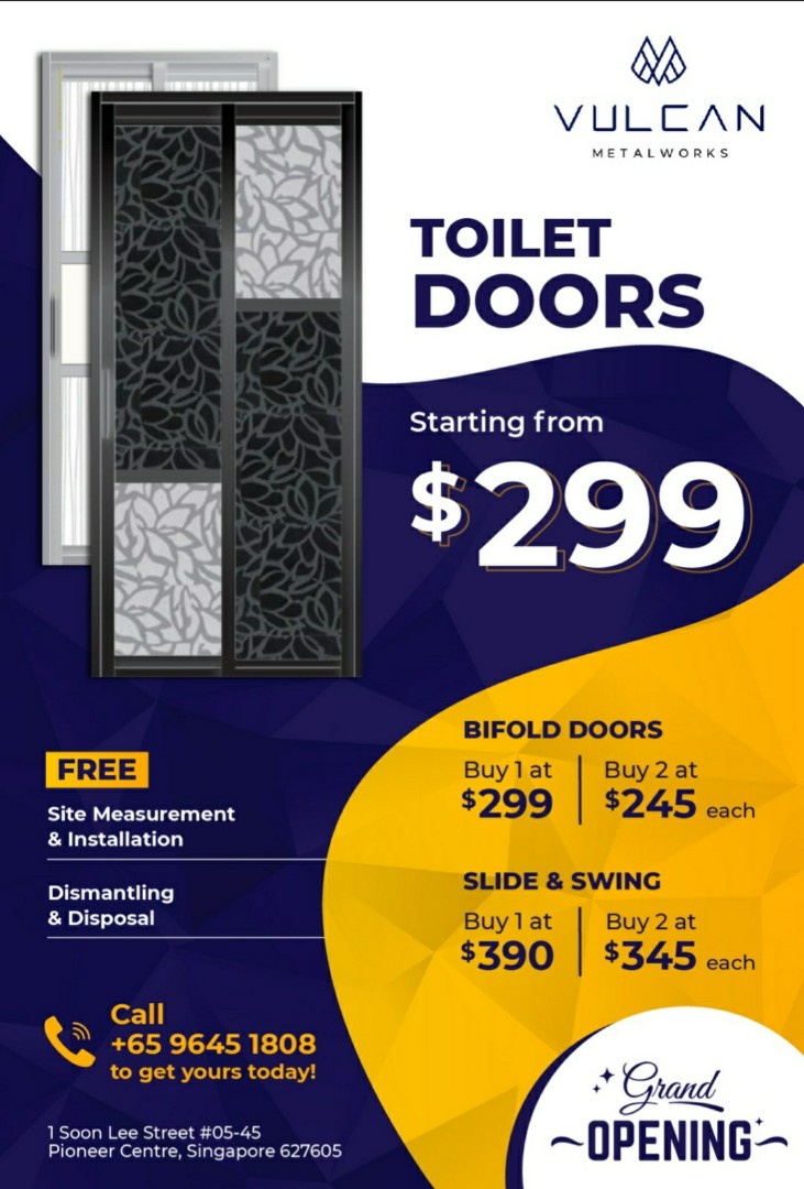 HDB Toilet doors sale!!!, Furniture & Home Living, Bathroom & Kitchen