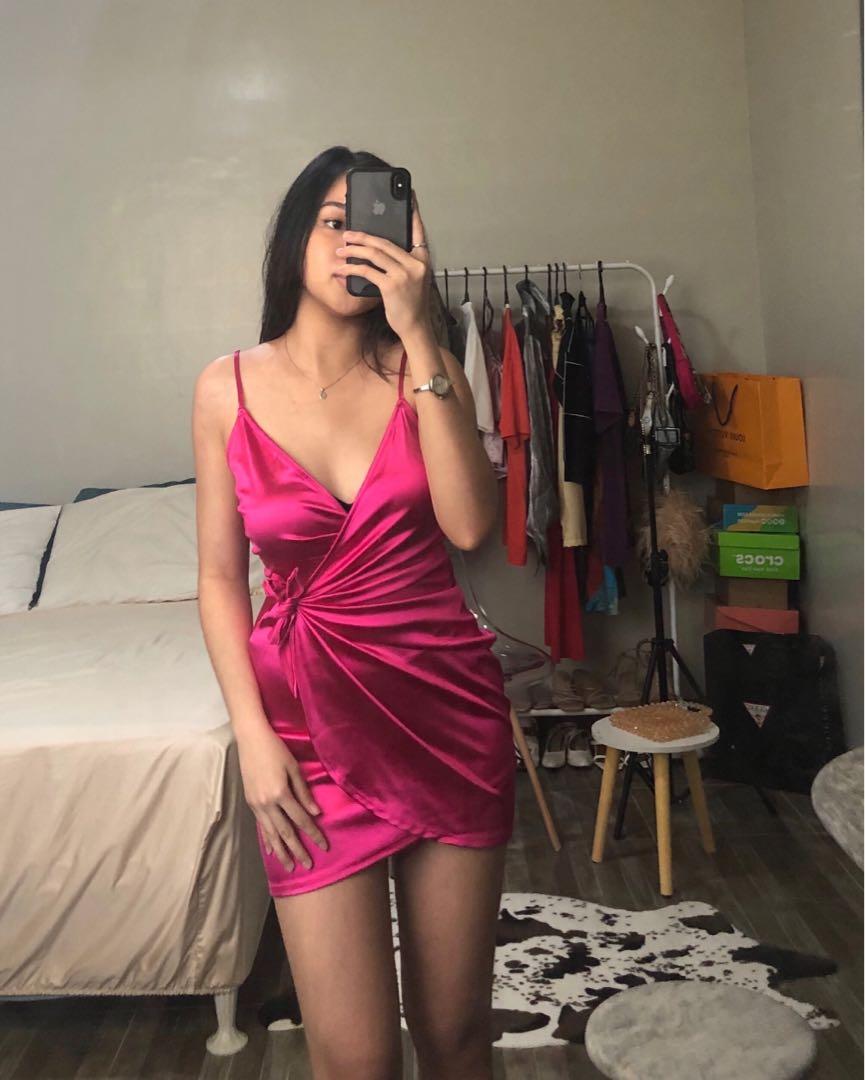 H&m fuchsia dress discount