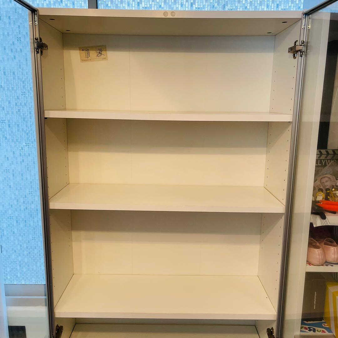 Ikea Billy Bookcase Bookshelf Shelf with 2 Glass Morliden Doors