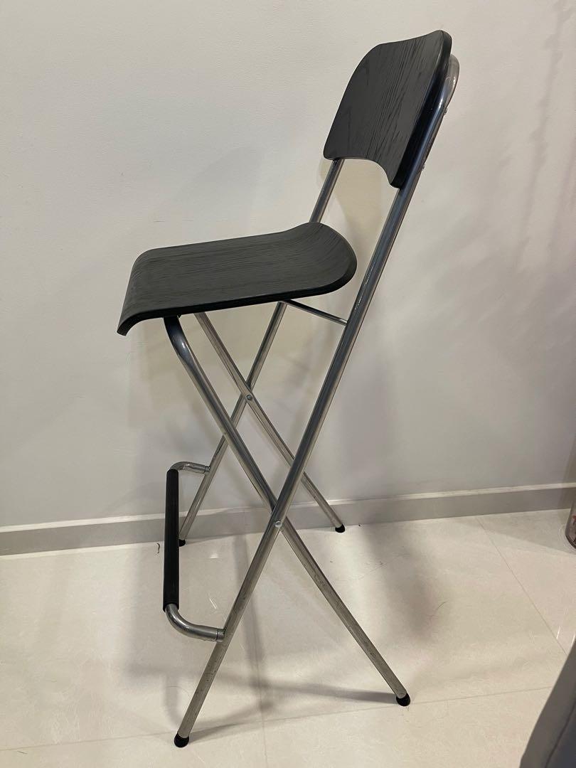 IKEA FRANKLIN FOLDABLE BAR CHAIR, Furniture & Home Living, Furniture