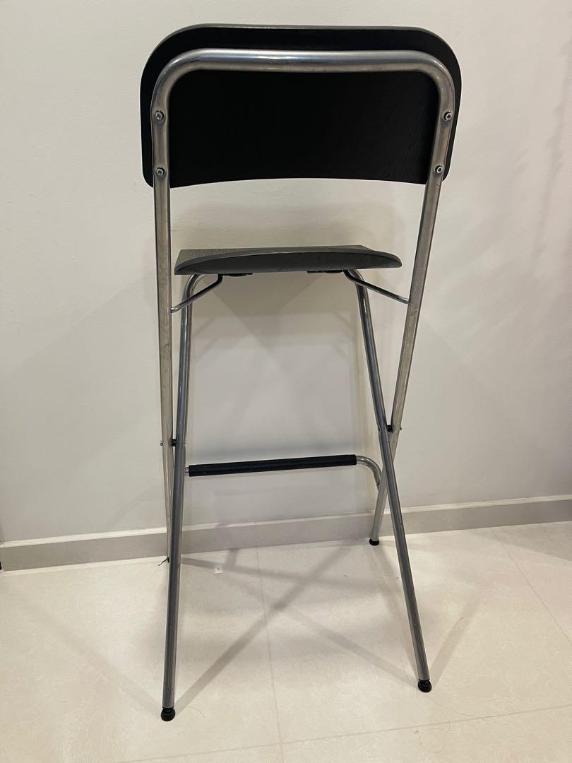 IKEA FRANKLIN FOLDABLE BAR CHAIR, Furniture & Home Living, Furniture