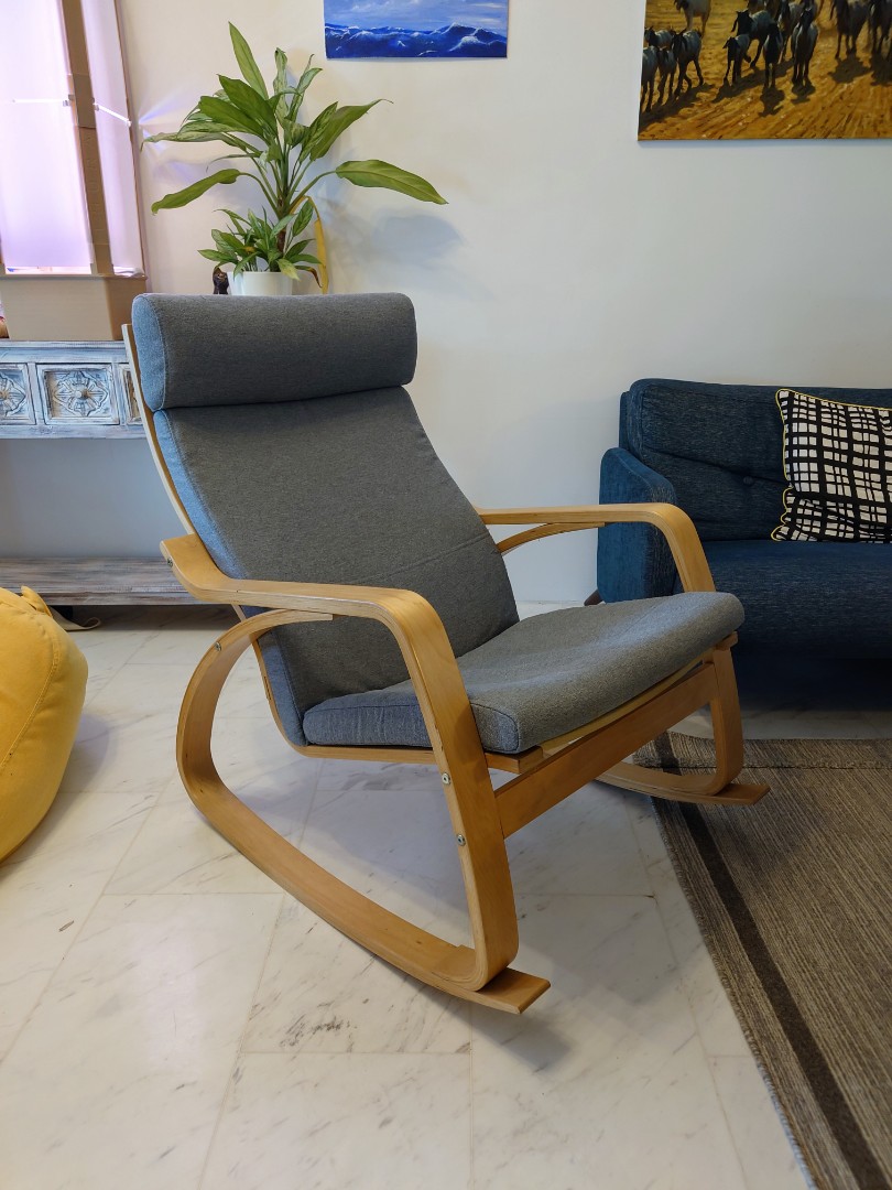 Ikea Poäng Rocking Chair, Furniture & Home Living, Furniture, Chairs on